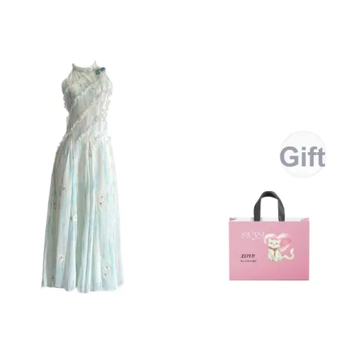 SKYA Без рукавов Платье Женское Морская Пена Зеленый