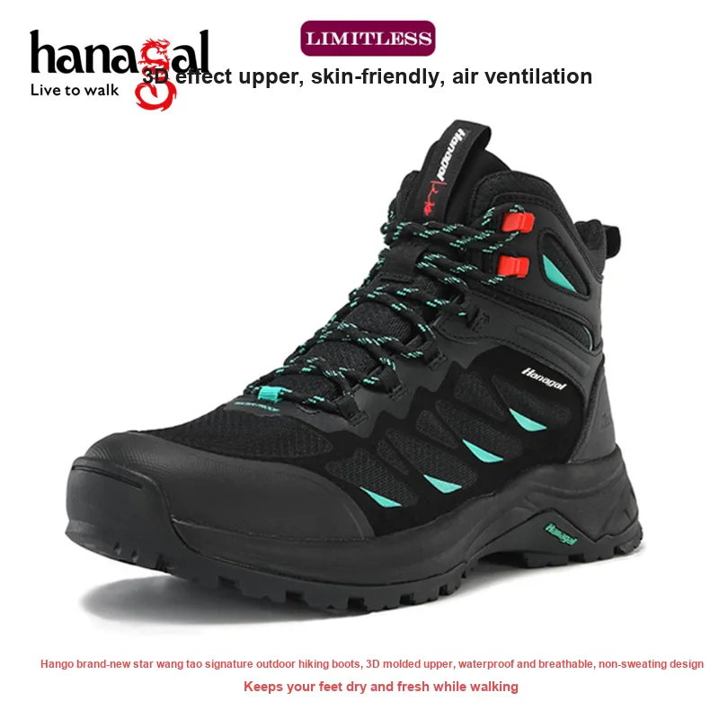 Hungo Outdoor Shoes Unisex High Top Turquoise-2