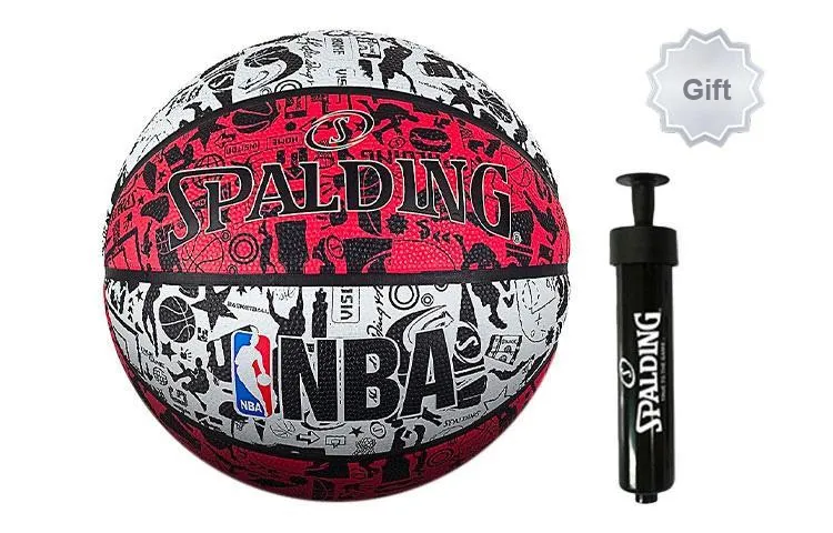 SPALDING Graffiti Rubber Basketball Red Size 7 Training Unisex-5