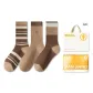 White Stripes, Khaki & Brown (3 Pack)