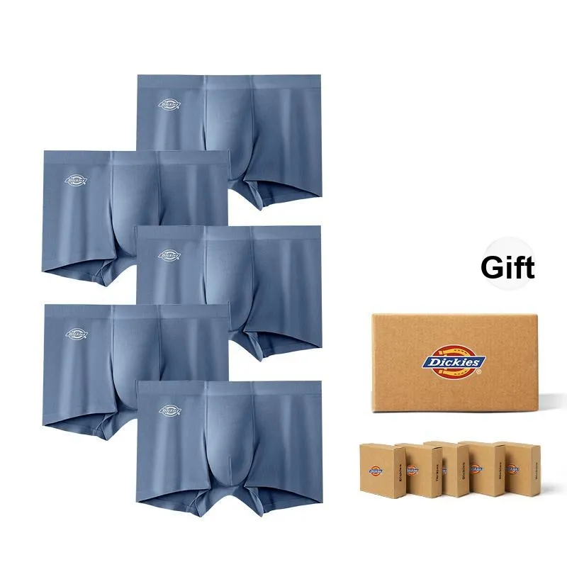 Dickies Underwear Gift Box Men's High Rebound Seamless Boxer Combo Set With No Roll Edge-21