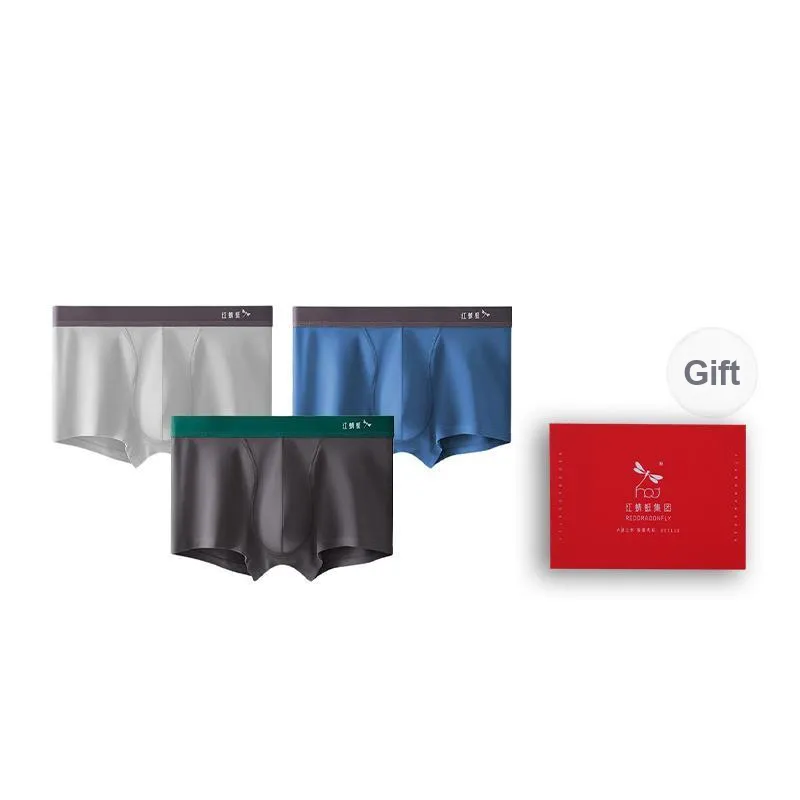 RED DRAGONFLY Cotton Panties Men's 3 Pack Gift Box Set-5