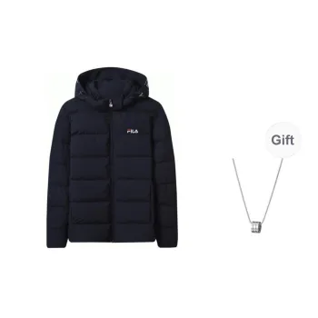 FILA Down Jacket Men's Navy Blue Comes With Necklace