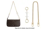 Round Buckle Heart Four-Leaf Clover+0.6cm Gold Copper 47cm Chain 59cm Total Length