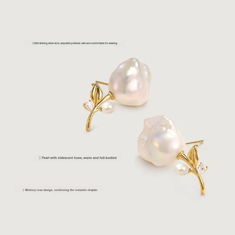 Amber Lollipop Pearl Earrings Women's-2