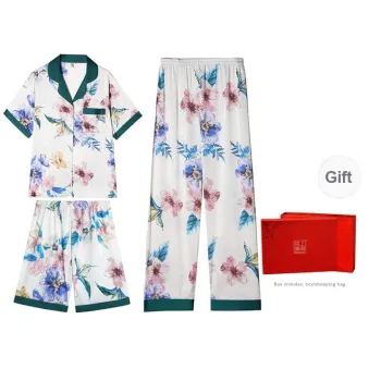 Shanghai Story Pajama Set Women's White Green