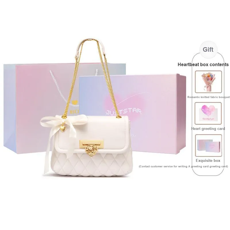 JUST STAR Synthetic Leather Portable Crossbody Underarm Shoulder Bag Regular Women's White/Black/Pink