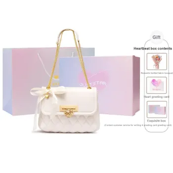 JUST STAR Synthetic Leather Portable Crossbody Underarm Shoulder Bag Regular Women's White/Black/Pink