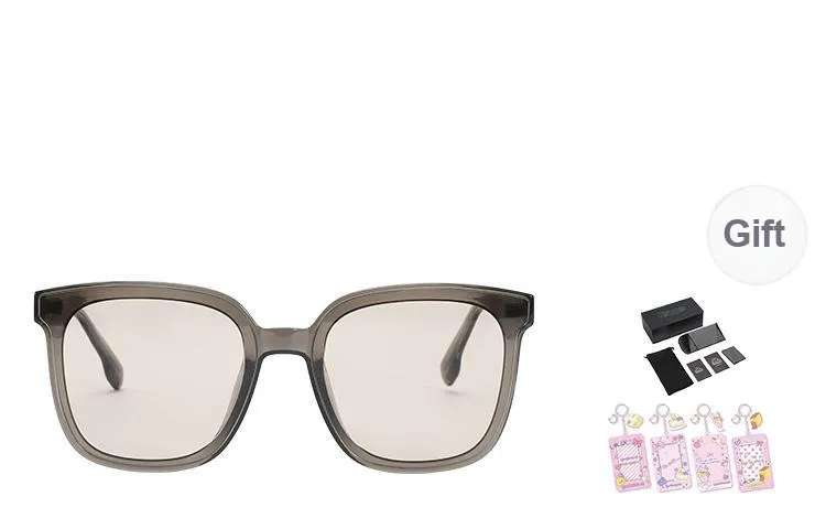 Kappa Plate Frame Square Sunglasses Unisex Coffee-3
