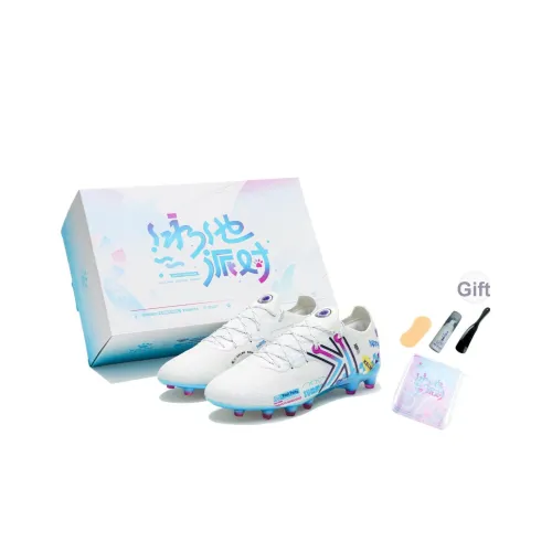 KELME Ji Di 5,0 FG Твердый грунт Амортизация Износостойкие футбольные бутсы Унисекс Белый Цветной синий