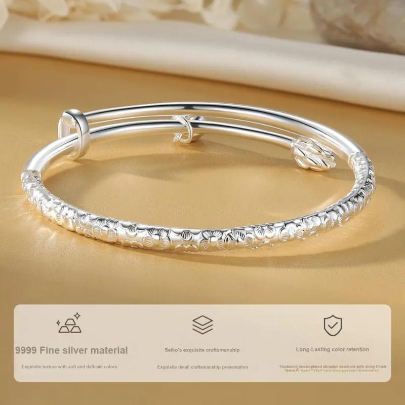 WINY S999 Sterling Silver Bracelets Women's Bestie/Couple Love Birthday Anniversary Confession Gift-4