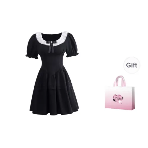 SKYA Short Sleeved Dresses Women's Black