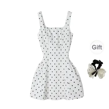 PAVEA Slip Dresses Women's White+Hair Tie Comes With