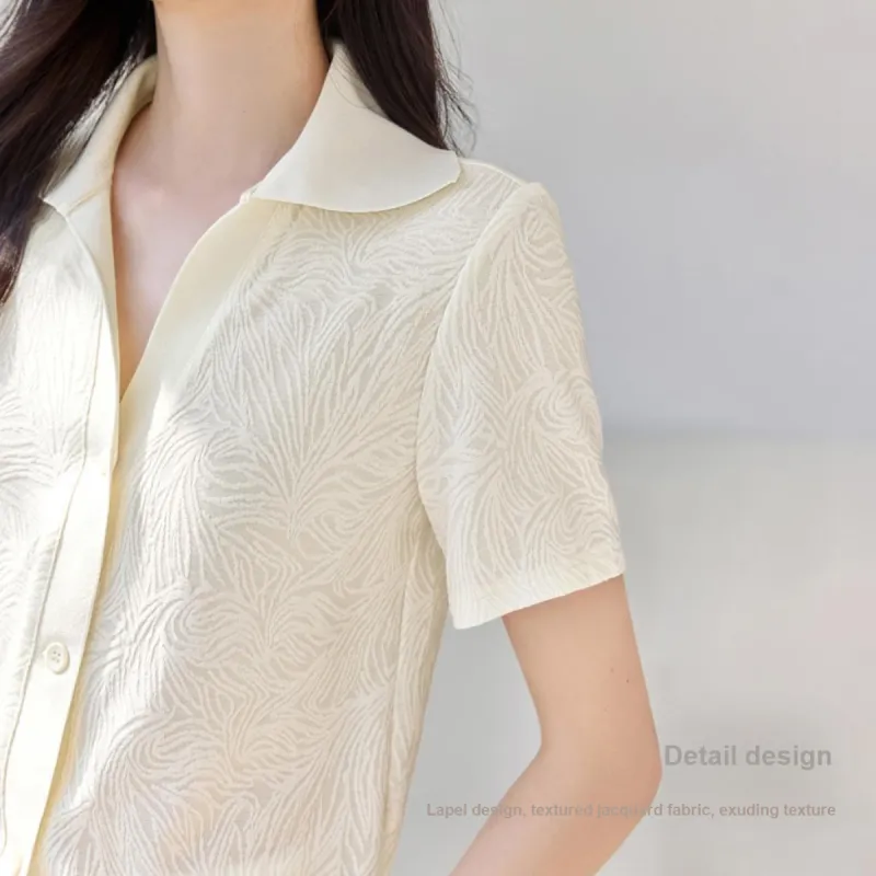 IHIMI Shirt Women's Cream White-2