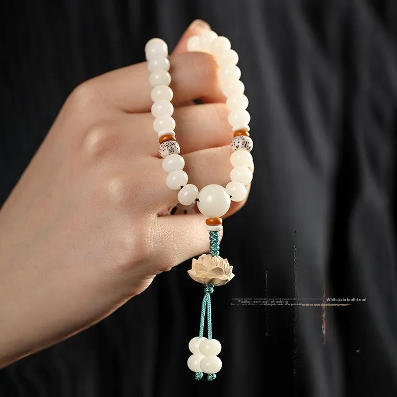 JIUHUASHAN White Jade Bodhi Bracelets Unisex-3
