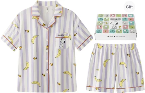 Gongdie x SNOOPY/, Pajama Gift Box Women's Light Purple