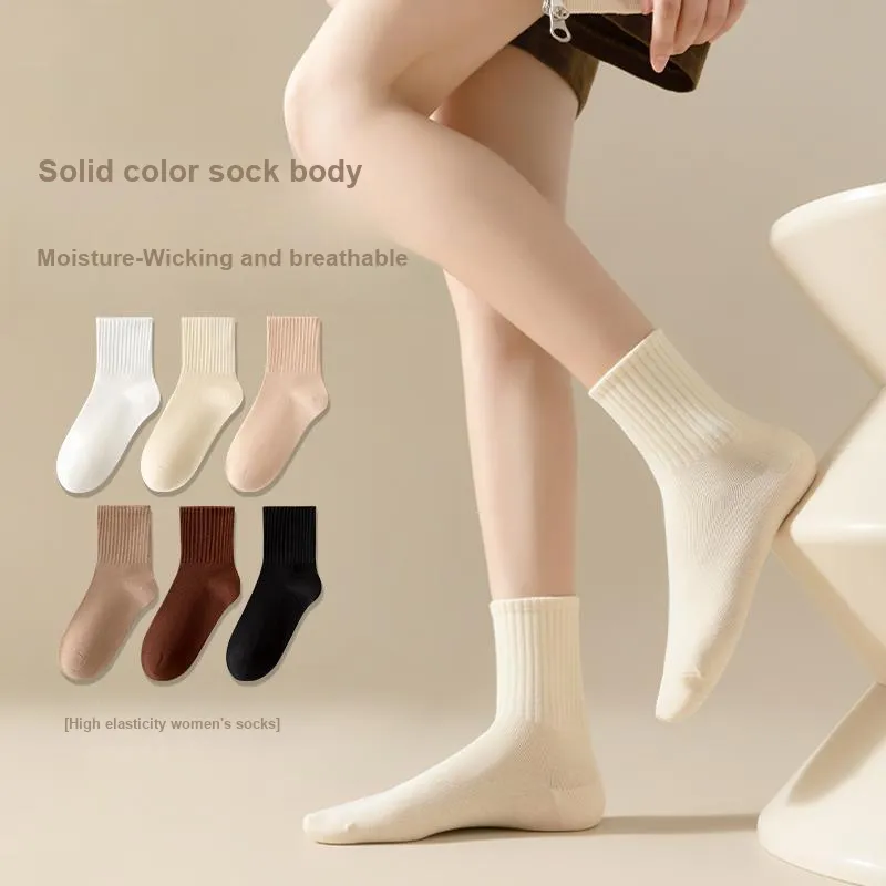MIIOW Mid-Calf Socks Women's 5 Pack-10