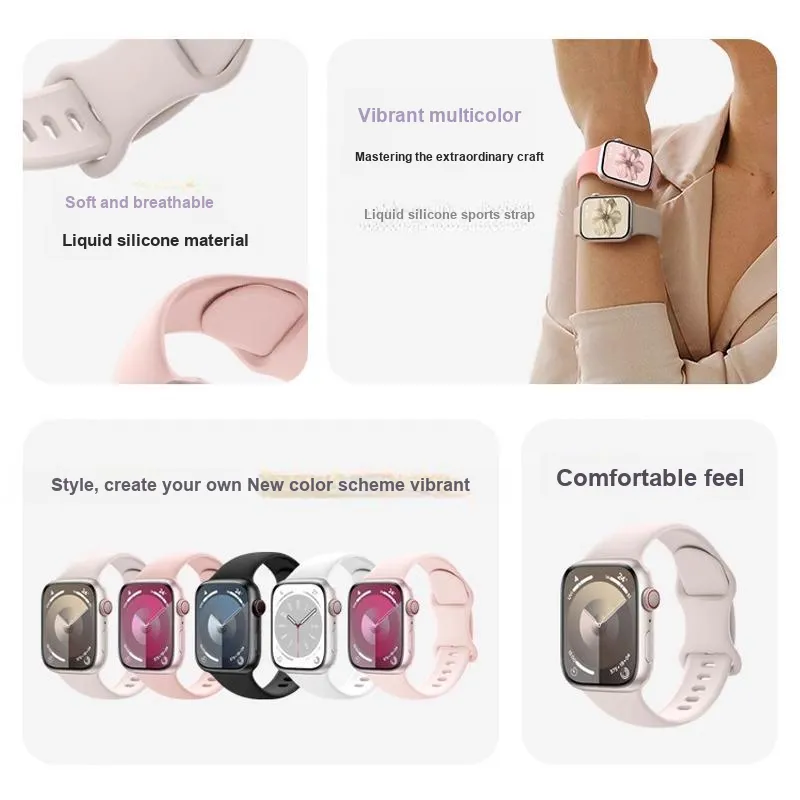 IWabcertoo Watch Band Apple Compatibility Silicone Material-1