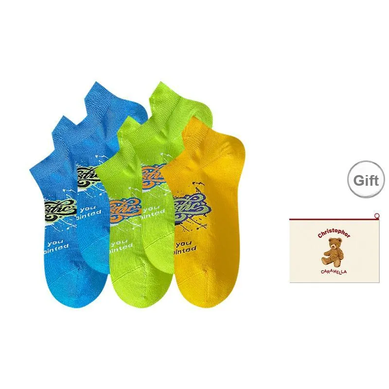 Caramella Ankle Socks Unisex Shopping Bag Combo Set-20