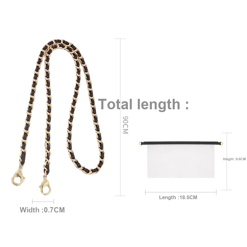 Metal Bag Chain Liner Women's Gold Tone-5