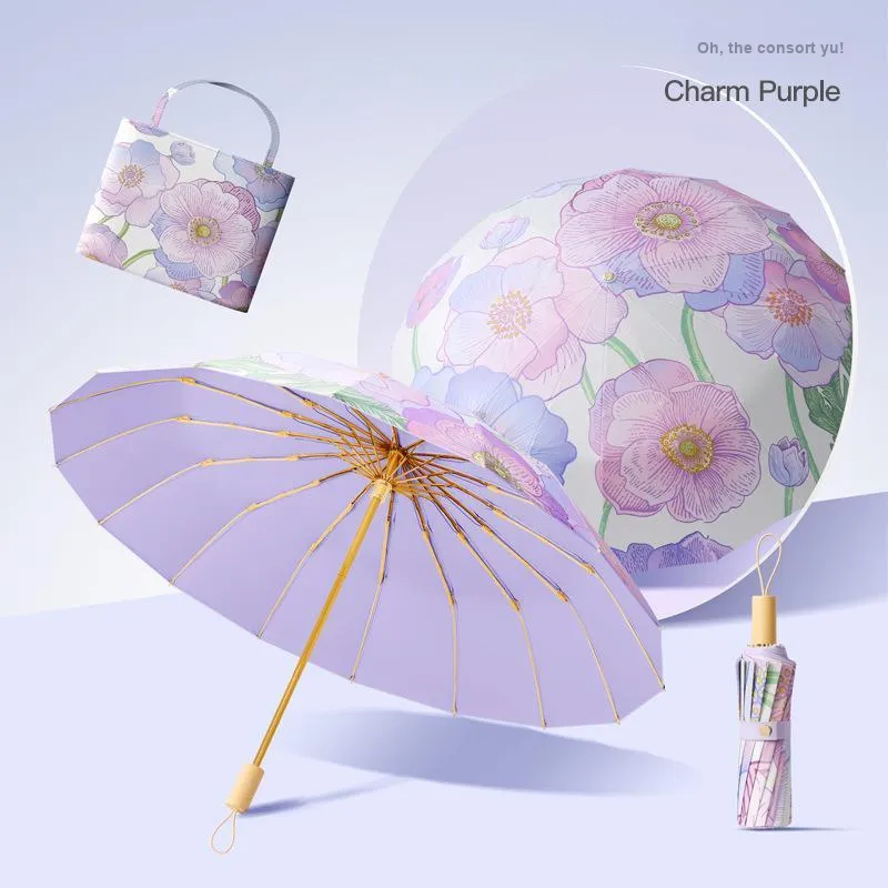 Imono Tall Wind Resistant Sunny And Rainy Dual Use Umbrella-21
