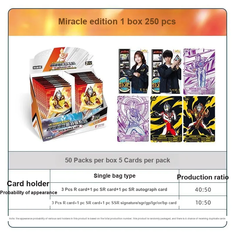 KAYOU Ultraman Card Miracle Edition 10th Series IP/Anime Cards 50 Sachets/box-1