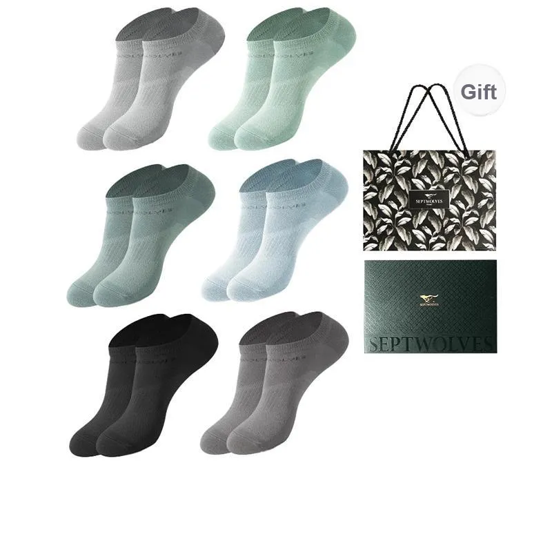 SEPTWOLVES Mid Calf Socks Men's 6 Pairs Box Included-124