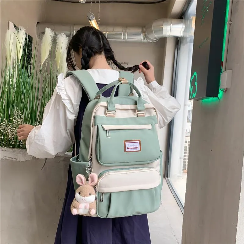 Alcohol Dragon Nylon Carry Backpack Regular Women's Green/Blue/Purple/Pink/Black-2