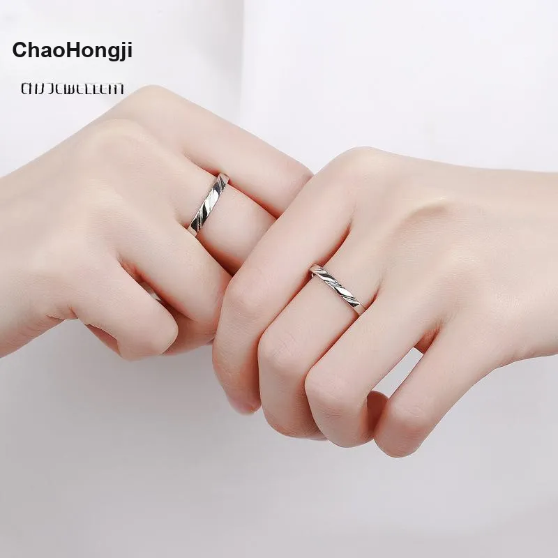 CHAOHONGJI Sterling Silver Open Ring Unisex-19