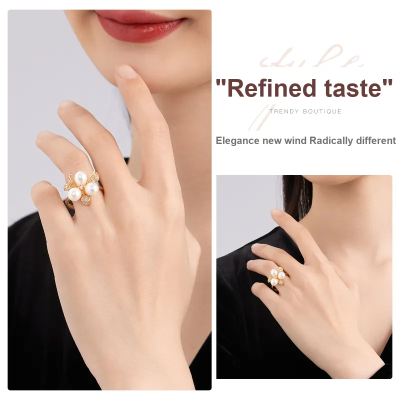 PEARL QUEEN Pearl Rings Women's-3