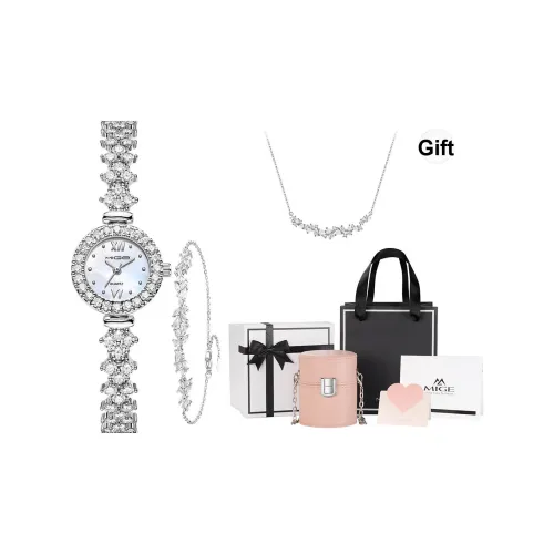 MIGE Mermaid Series Кварцевый механизм Eco-Friendly Медный ремешок Часы для женщин Жемчужная раковина Циферблат часов