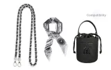 Leather Chain 110cm+Butterfly Silk Scarf