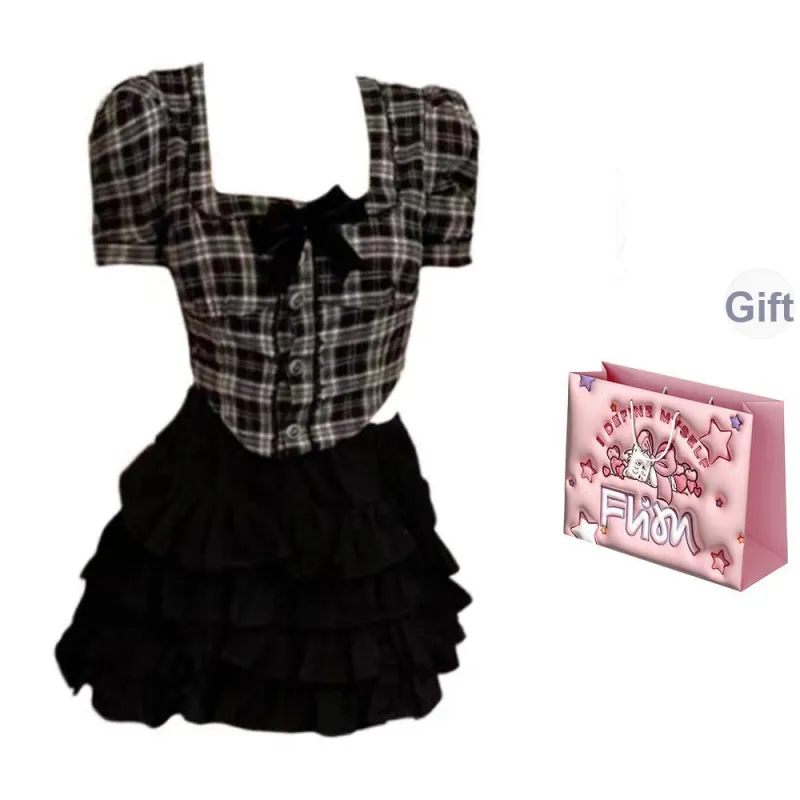 FLIM Two Piece Skirt Sets Women's-5
