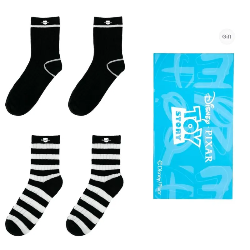 Disney Mid Calf Socks Unisex Shopping Bag 4 Pack-20