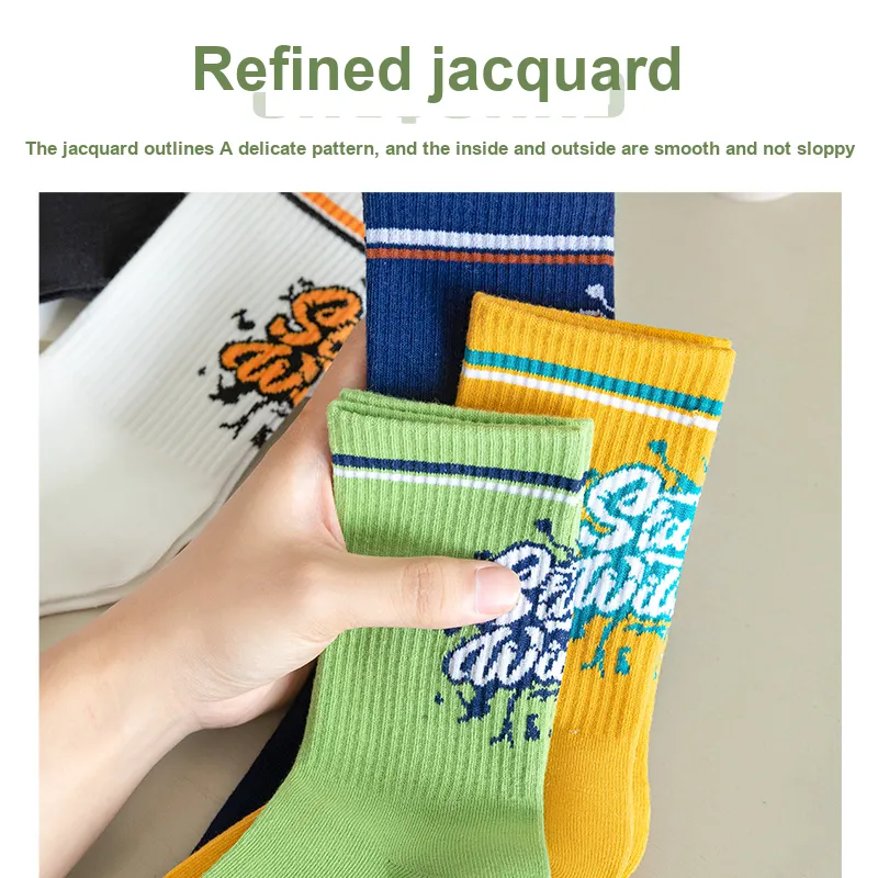 Taste The Color Mid Calf Socks Unisex 5 Pack-18