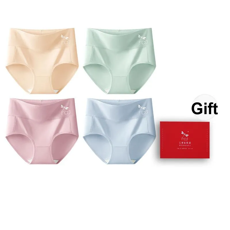 RED DRAGONFLY Cotton Panties Women's 4 Piece Gift Box Sets