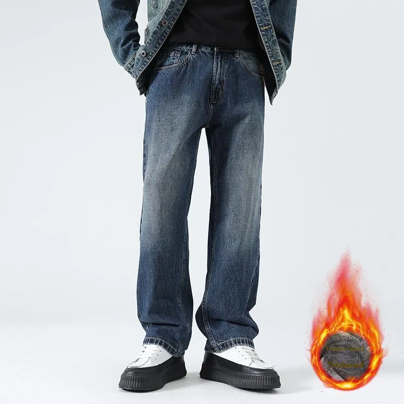 SANTASTIC Jeans Men Blue Fleece Lined-2