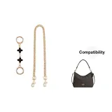 Round Buckle Four-Leaf Clover+Decorative Chain 45cm Set