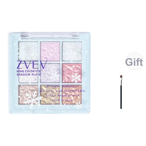 ZVEV Рождество Снежинка Девять Цветов Кисть для теней Palette Блестящий Сияющий Сияние