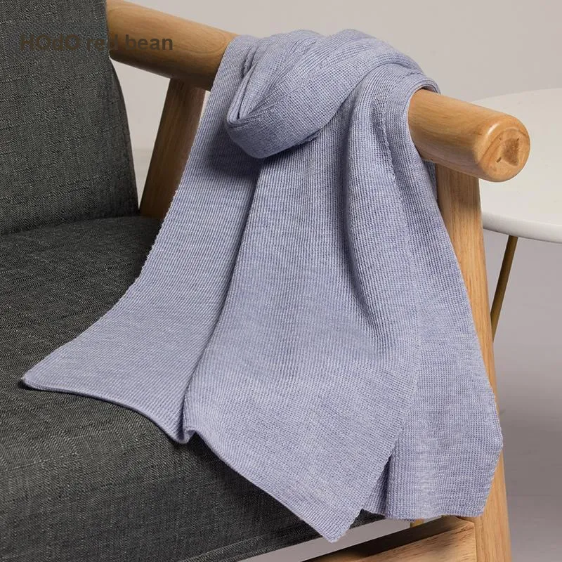 Red Bean Wool Knit Scarves Women's-8