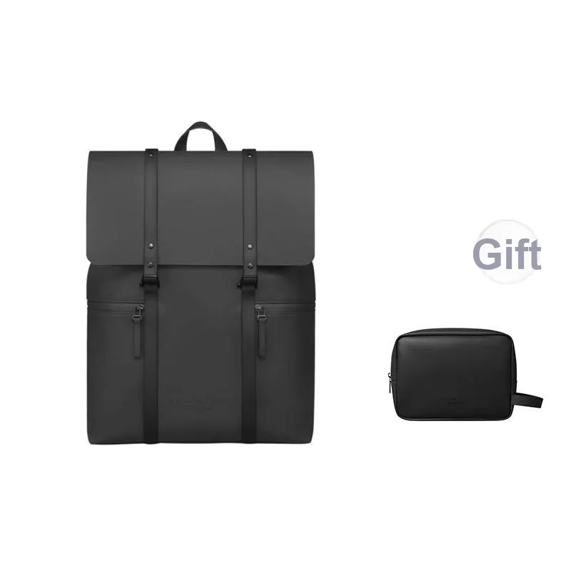 Gaston Luga Waterproof Eco Friendly Material Backpack Unisex Elegant Black