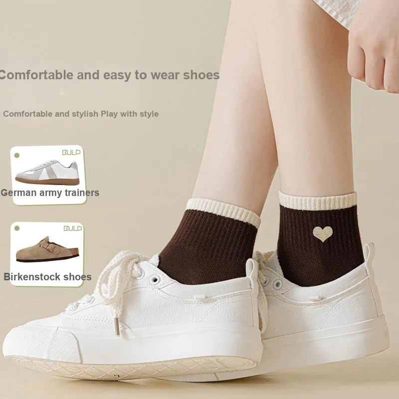 MIIOW Mid Calf Socks Women's 5 Pack-7