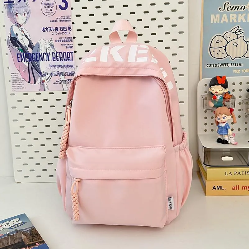 Wolfhorse Nylon Backpack Unisex Pink/Blue/White/Black/Yellow/Red-1