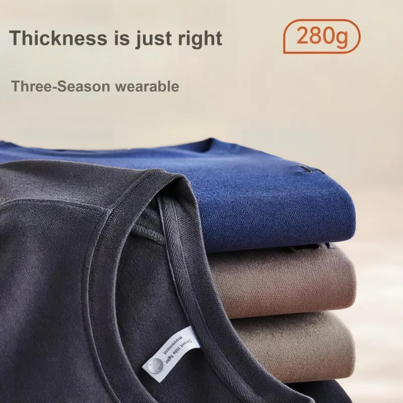 Cotton Gene Thermal Tops Men's Combo Set-25