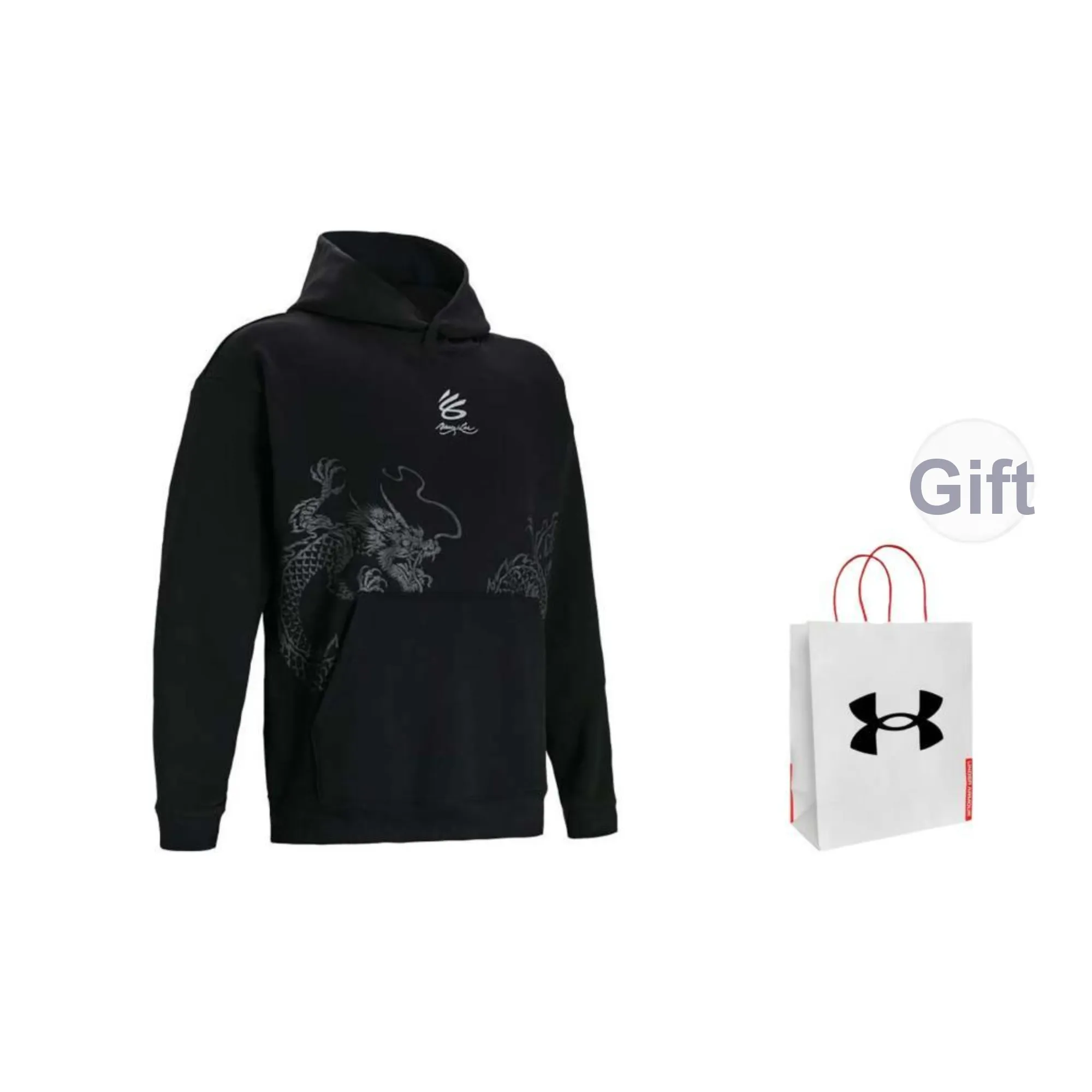 Under Armour x LIXIAOLONG LIANMINGKUAN UA Chinese New Year Sweatshirt Unisex Black Shopping Bag Included