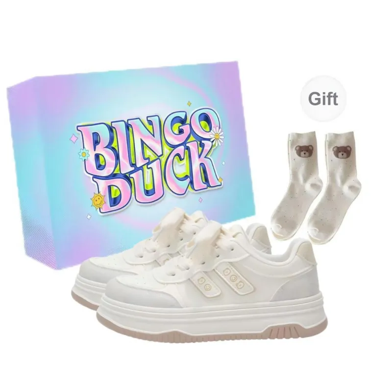 BINGO DUCK Coverage Slip Resistant Low Top Skateboard Shoes Women's-0