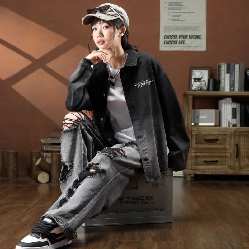 Kastinger Denim Jacket Unisex Gradient Black-2