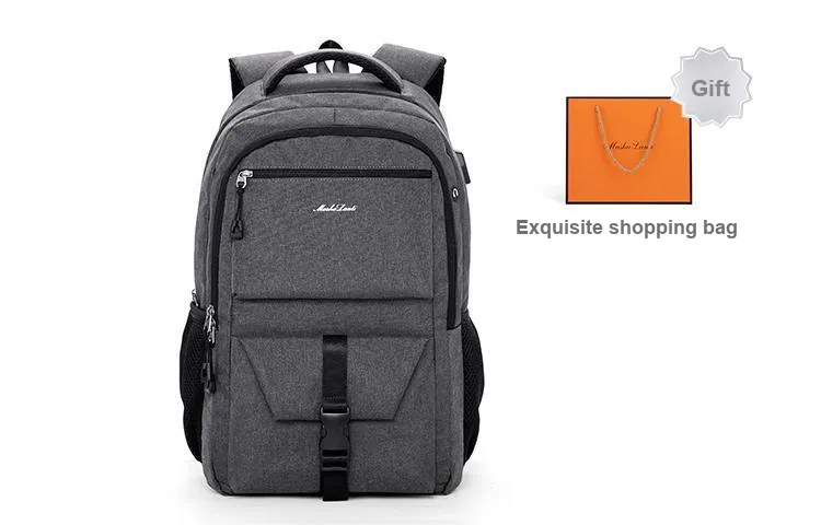 MashaLanti Fabric Backpack Large Size Men's Gray-1