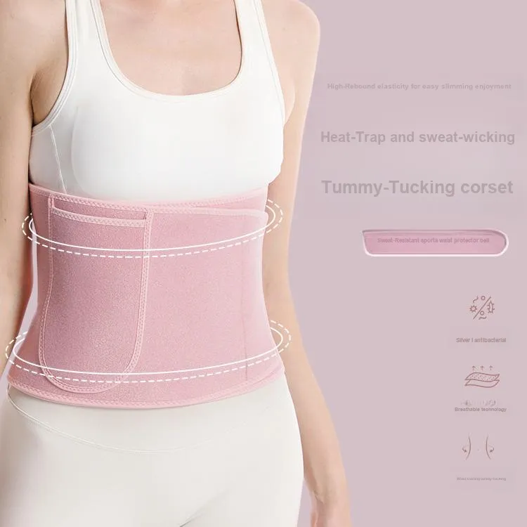 UMA Back Support Braces Protective Rehabilitation Compression Pink Nylon, Polyester Unisex-4