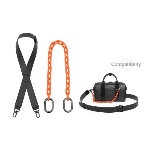 Lan Bao Fan Коровья кожа Регулируемый ремешок Удлинительная цепь Унисекс Черный